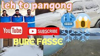 Leh to Pangong (chapter-2) bure fass gye yrr snow mai ️#safari #automobile#2024 #viralvideo