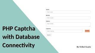 PHP Captcha with Database Connectivity