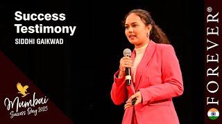 Success Testimony by Siddhi Gaikwad | Mumbai Success Day 2023 | Forever Living India