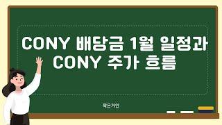 CONY 배당금 1월 일정과 CONY 주가 흐름