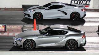 C8 Corvette vs Toyota Supra