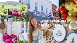 COTTAGE ANTIQUE SHOPPING, YARD SALE FINDS, GOODWILL THRIFT HAUL + MY NEW antique HUTCH!