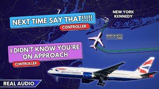 Controllers teach pilots how to use radio at New York Kennedy Airport. Real ATC