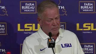 Brian Kelly speaks to media after LSU defeats UCLA