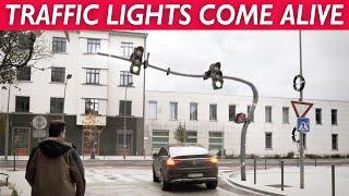 DANCING TRAFFIC LIGHTS! - Visual Effects Illusion