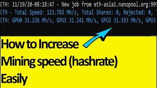 How to Overclock GPU For Mining || increase hashrate ( mining speed )