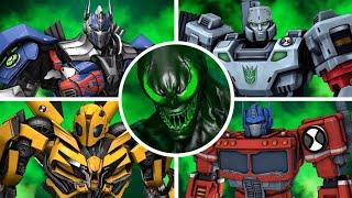 Ben 10 Transforms Into Bayverse Optimus, Bumblebee, Marvel's Venom, G1 Optimus, Megatron (Fan-made)