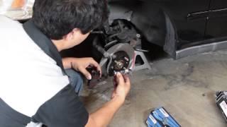 Power Slot Rotors and Hawk Brake Pads Install - Honda Civic 1996 1997 1998 1999 2000