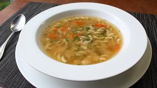 One-Step Chicken Soup - Dump and Simmer Chicken Noodle Soup for Lazy Sick People