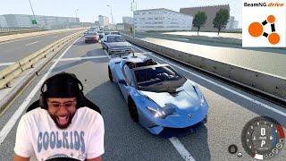 SWERVING THROUGH PERFECT TRAFFIC IN BEAMNG.DRIVE FOR 53 MINUTES !!!