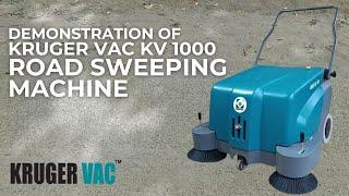 Walk behind Road Sweeping Machine Model KV 1000 from KRUGER VAC