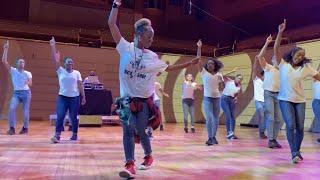 Grand Marshal Michelle Gibson shows DBDT some New Orleans steps | The BIG Dance 2021