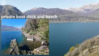 Вилла на озере Комо, 1 линия с причалом, участок 3 Га / Villa on lake Como, own coastline, boat dock