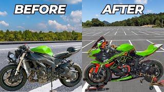 FULL BUILD: REBUILDING A SALVAGE CRASHED KAWASAKI NINJA ZX-6R