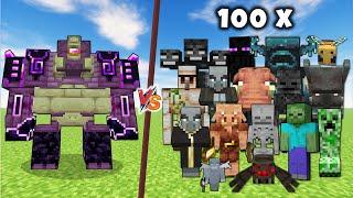 ENDER GUARDIAN vs Every Mob in Minecraft x100 - ENDER GUARDIAN vs all Minecraft Mobs 1v100