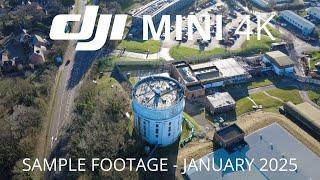 DJI MINI 4K - SAMPLE FOOTAGE - JANUARY 2025 - SHELTON WATER TOWER/BERWICK HOUSE AND CHURCH