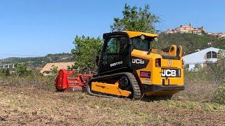 Minipala JCB 225T con trincia Simatech THB - pulizia terreno