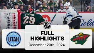 NHL Highlights | Utah Hockey Club vs. Wild | December 20, 2024