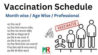 vaccination schedule of infants and children, Who should get vaccine, When should vaccine be taken,