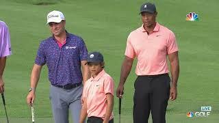 Charlie Woods Tiger Woods's son  Million Dollars reaction after he made this putt