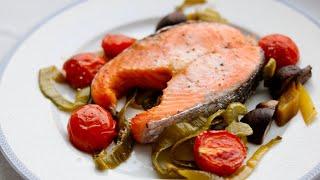 #42 ЛОСОСЬ ЗАПЕЧЕННЫЙ С ОВОЩАМИ | OVEN BAKED SALMON AND VEGETABLES