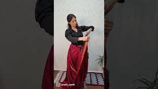 Saree Drape tutorial | Dhoti style drape | Indian classical dance drape |Trendy saree| Prachi Saathi