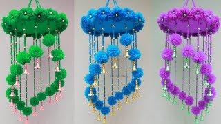 How To Make Jhumar At Home - Woolen Jhumar Design - Craft Ideas For Decoration @BubblysDiary