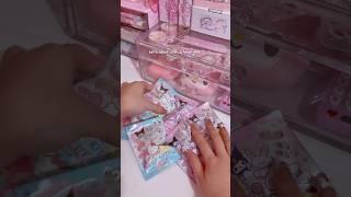 sanrio eraser blind bags!  #sanrio #kpop #kawaii #asmr #unboxing #hellokitty #blindbag #mymelody