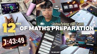 "12 Hours of Maths Prep: One Day Before Boards! " Can I Do It? | Study Vlog
