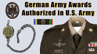 German Army Airborne, Marksmanship & Proficiency Badges Authorized For Wear On The U.S. Army Uniform