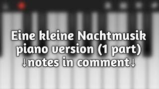 EASY TUTORIAL k525 Mozart ONE HAND NOTES IN THE COMMENTS YOU CAN PLAY THIS