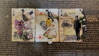 Altered Playing Cards With Dangles - Craft With Me - Junk Journal