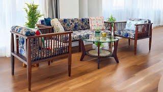 Ribble Wooden Sofa Set | Teak Wood Sofa Set | Latest Sofa Design 2024 | AHD Furniture