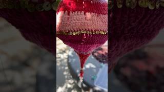 Crochet Lamp Makeover From Wire Ring To Boho Glow-Up #crochetlamp #bohodecor #handmadewithlove