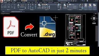 PDF to DWG in AutoCAD Transformation Guide | Inserting PDF in AutoCAD @Cadbypatelsir
