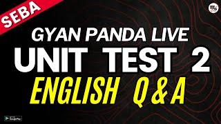 Class 10 Unit Test 2 - English MCQ Answers - HSLC 2025 - SEBA - Class X - Assam