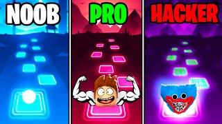 NOOB vs PRO vs HACKER In EDM TILES HOP With CHOP And FROSTY