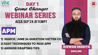 ACCA APM | Day 1 | March\June Question Vatten Co | Easy Techniques to pass | Drafting Tips | SEP'24