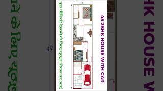 13x45 house plan with car parking // house design // ghar ka naksha