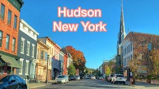 Driving Through Downtown Hudson, New York - A Beautiful Small Town in America