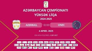 AÇ YÜKSÜK LİQA | XVIII TUR | AZERRAİL - UNEC | QADINLAR ( 04.04.2025 )