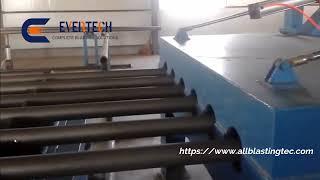 Pipes Inner Wall Sandblasting Equipment with Auto Loading and Unloading System Working Video