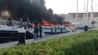 Yacht on Fire (Part 1) / Hallberg Rassy Accident / Marina Valencia