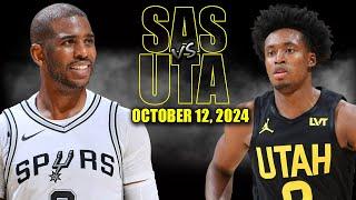 San Antonio Spurs vs Utah Jazz Full Game Highlights - October 12, 2024 | NBA Pre Season