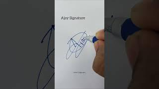Ajay Signature  | How to sign Letter A | Satish Calligraphy #signature