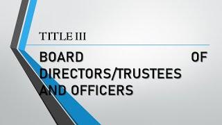 RCCP Title III Board of Directors Trustees and Officers