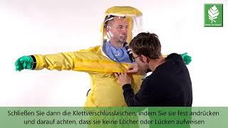 PAPR Coveralls - Step By Step Donning Tutorial (German)