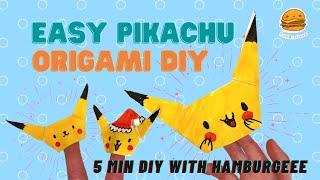 EASY Pikachu origami for all ages - DIY for Christmas cards!