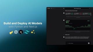 Building and Deploying AI Models on the Web with Python and Next.js