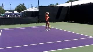 Maria Kirilenko practicing